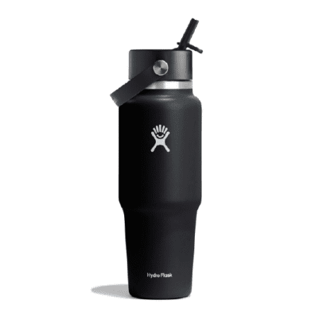32 oz Wide Mouth Travel Bottle, Black